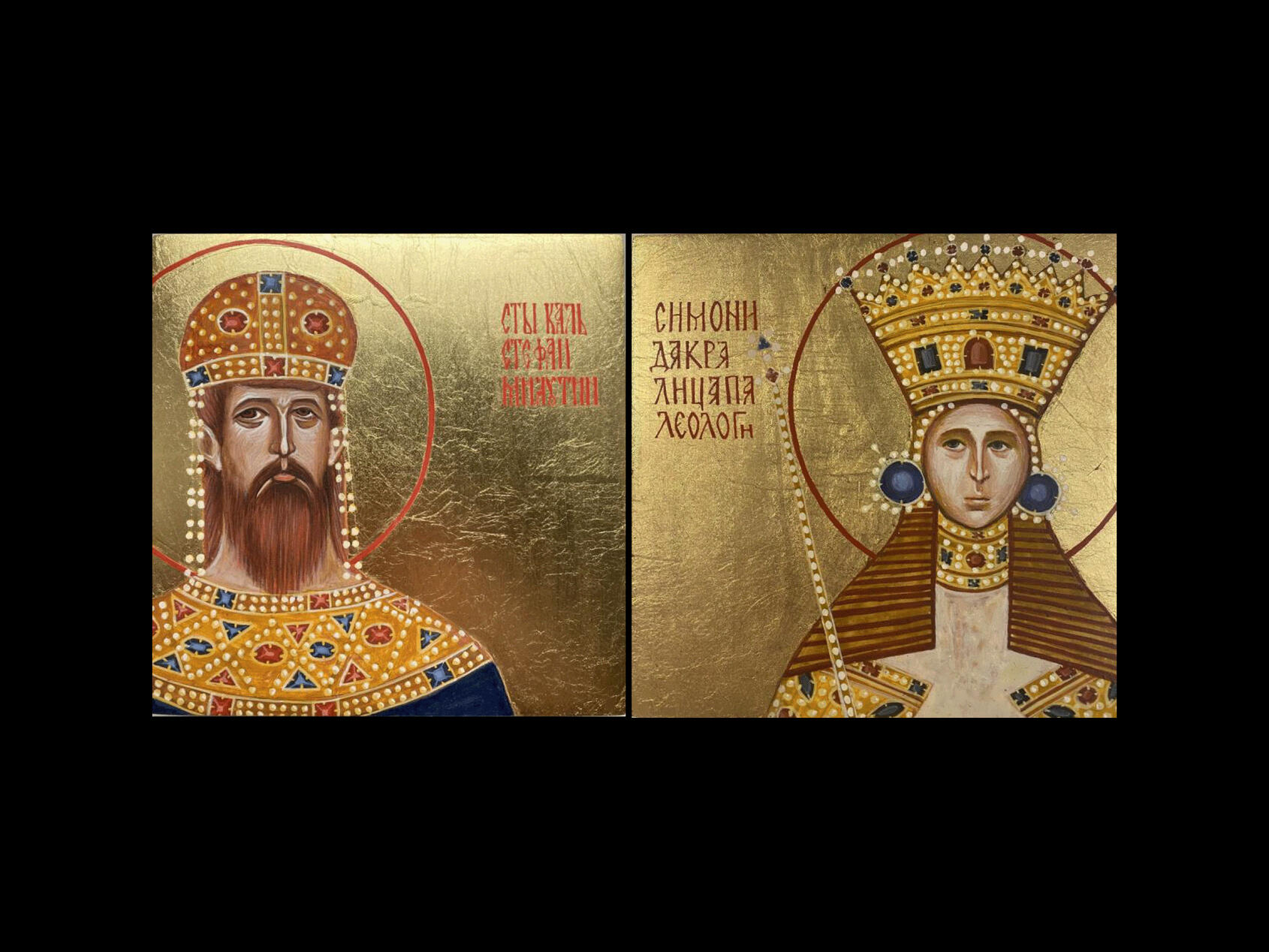 Two Faces of the Crown, diptych, 30 x 15 cm