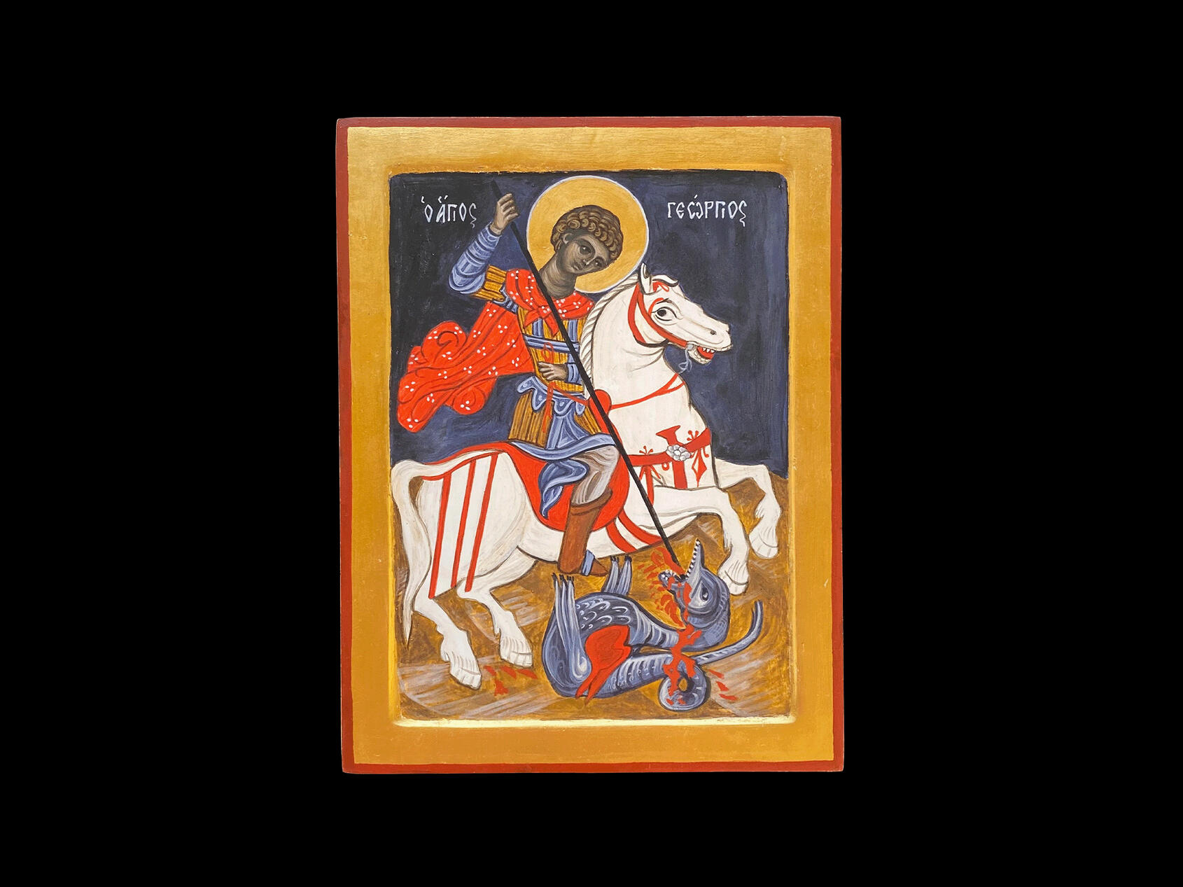 St. George and the dragon, 20 x 26 cm