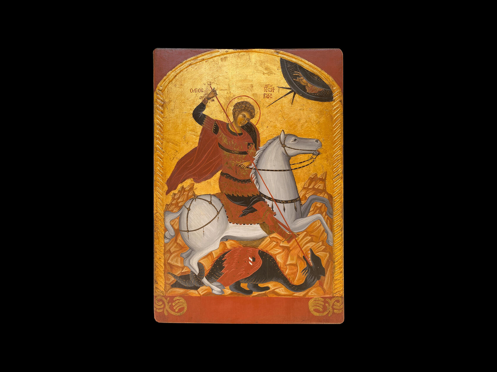 St. George and the dragon, 30 x 44 cm
