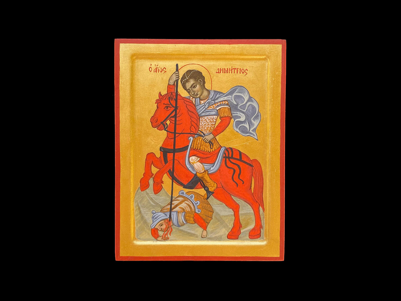 St. Demetrius on horseback, 20 x 26 cm